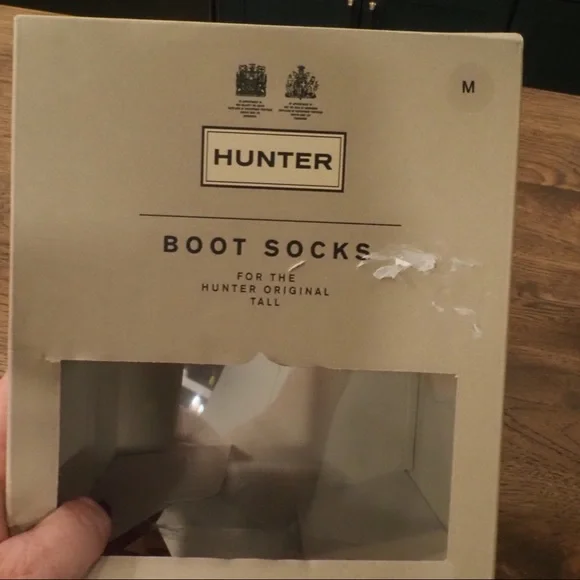 NWT Hunter black faux fur tall boot socks M 5-7 - Picture 10 of 10